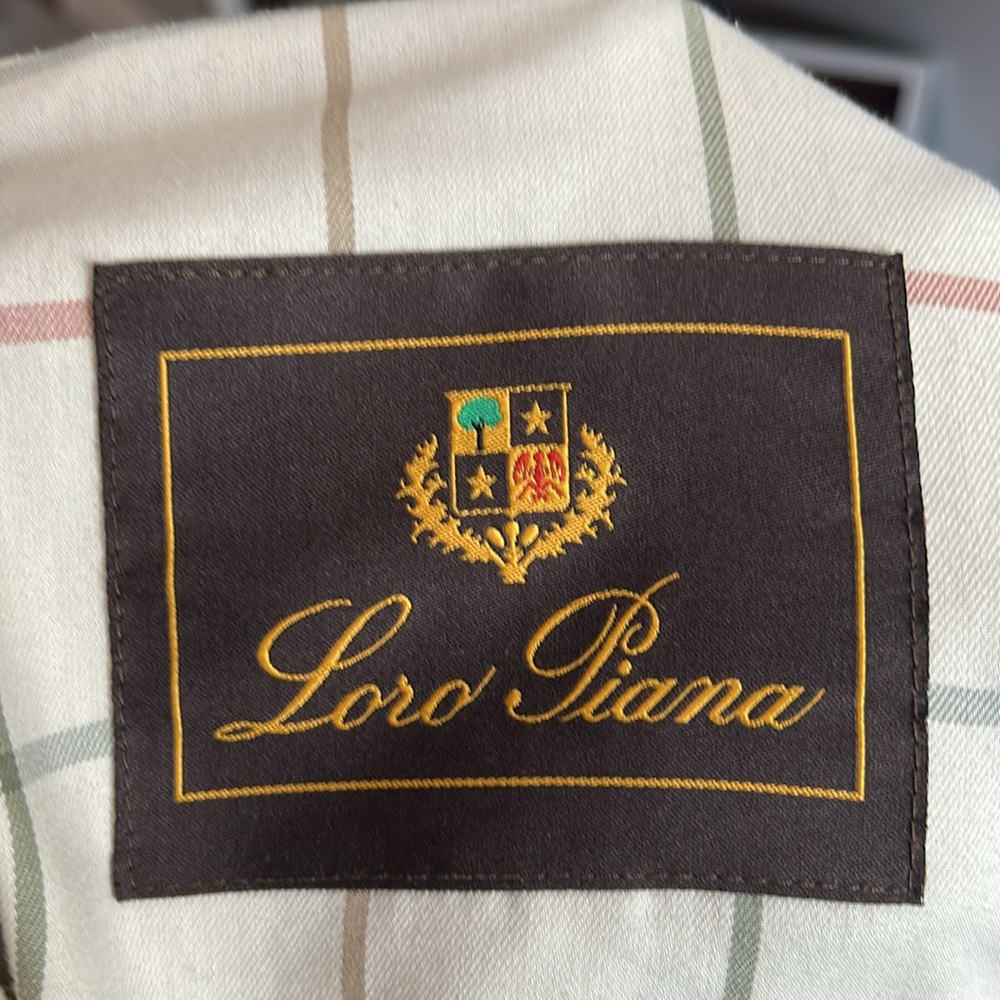 [Loro Piana] Black Jacket Olympic 1992 Plaid Lining - Size Large - Picture 8 of 11